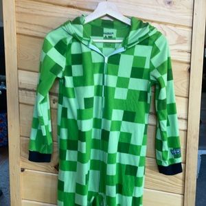 Boys Minecraft Pajama Zip-Up Size 10/12